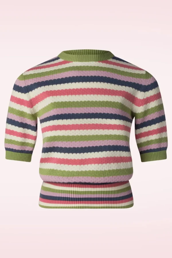 Knitted Waffle Top In Multi-Circus Sale