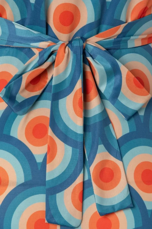 Laurie Maxi Jurk In Circle Geo Print-Vintage Chic for Topvintage Fashion