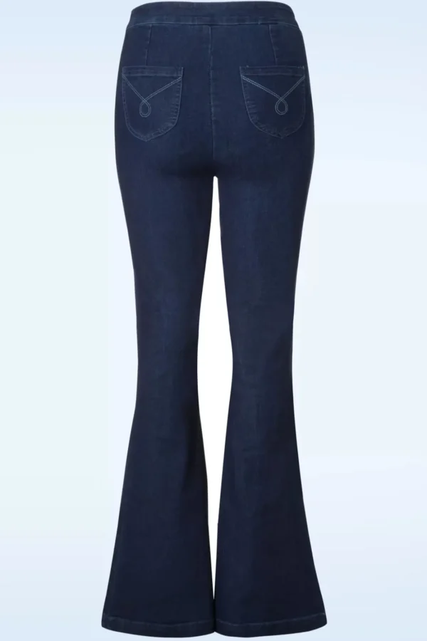 Legs Eleven Uitlopende Broek Van Denim-Banned Retro Best Sale