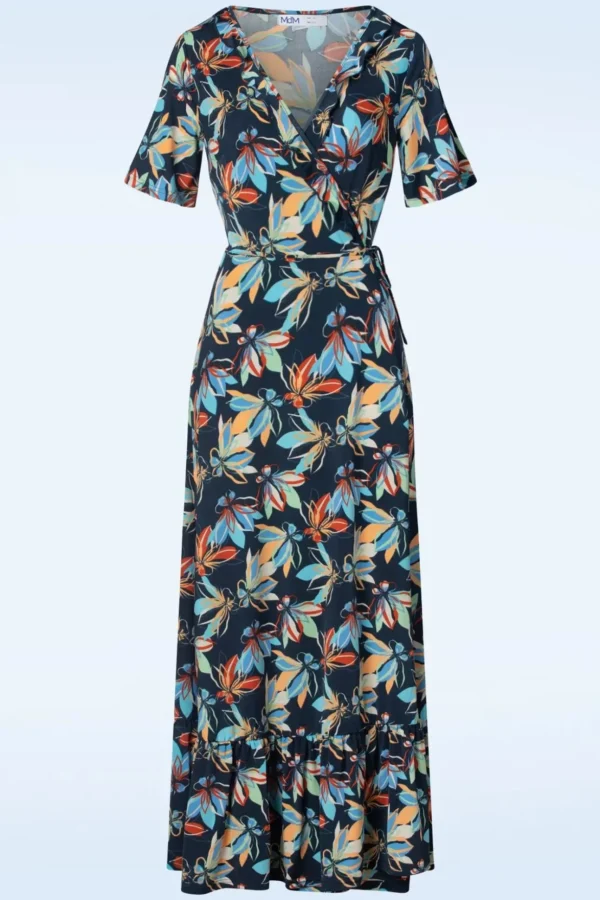 Lenia Floral Maxi Jurk In Blauw-Md'M Online