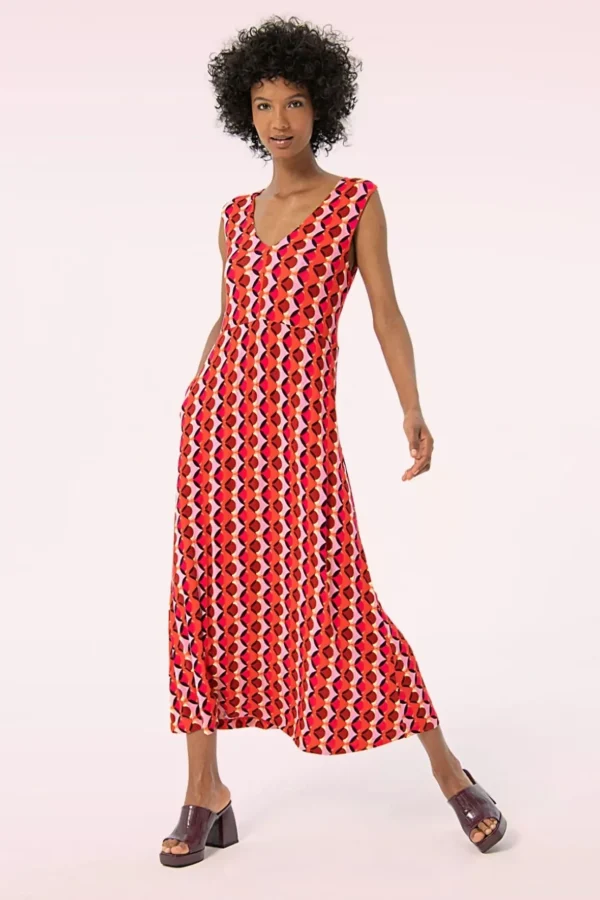 Lia Maxi Jurk In Fuchsia-Surkana Cheap