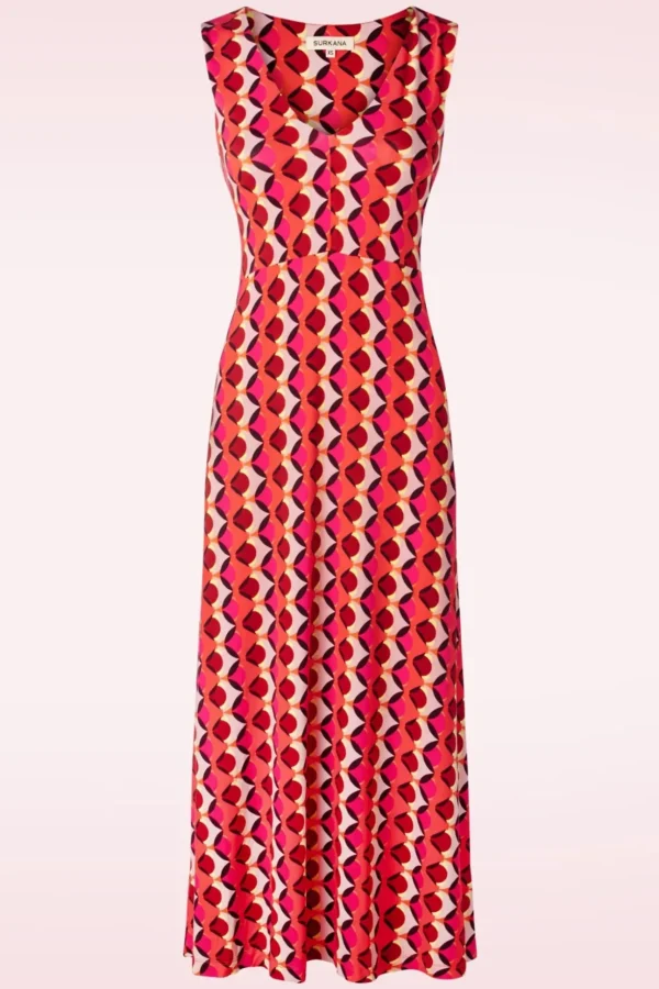 Lia Maxi Jurk In Fuchsia-Surkana Cheap