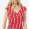 Lia Mouwloze Top In Fuchsia-Surkana New