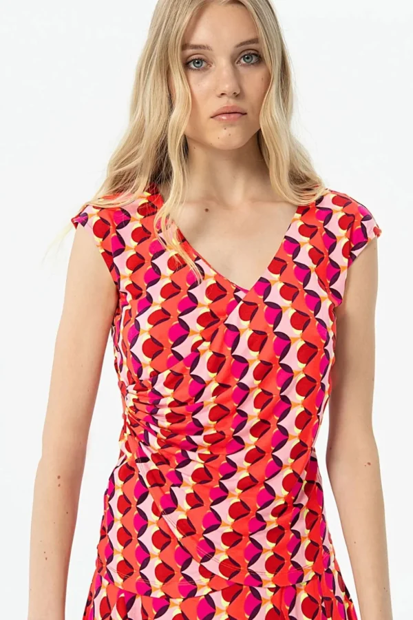 Lia Mouwloze Top In Fuchsia-Surkana New