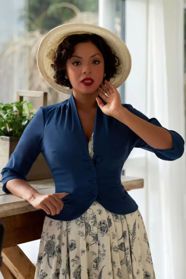 Liza Lee Becoming Versatility Chic Blazer In Marineblauw-Miss Candyfloss Sale