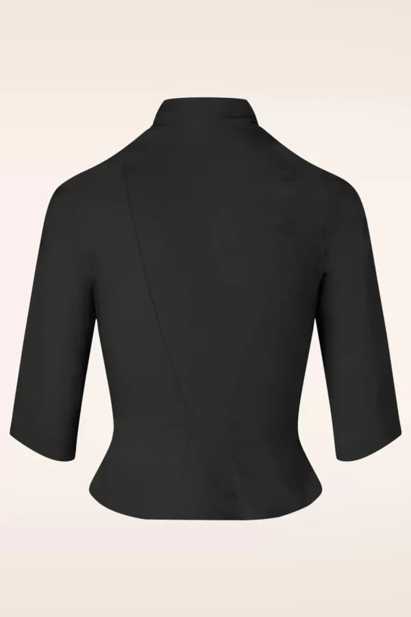 Liza Lou Blazer Jacket In Zwart-Miss Candyfloss Sale