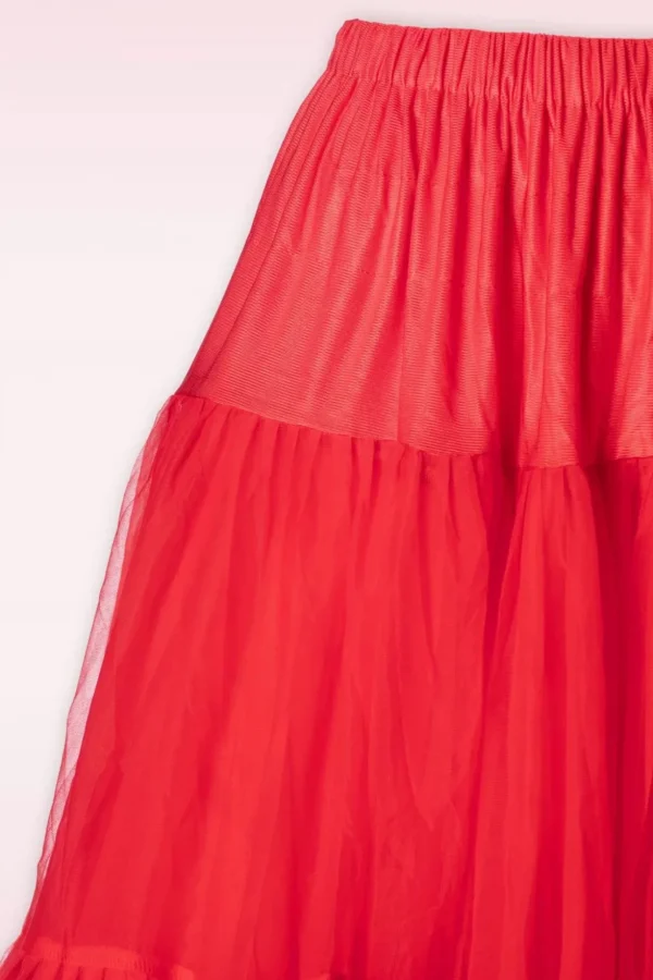 Lola Lifeforms Petticoat In Rood-Banned Retro Cheap