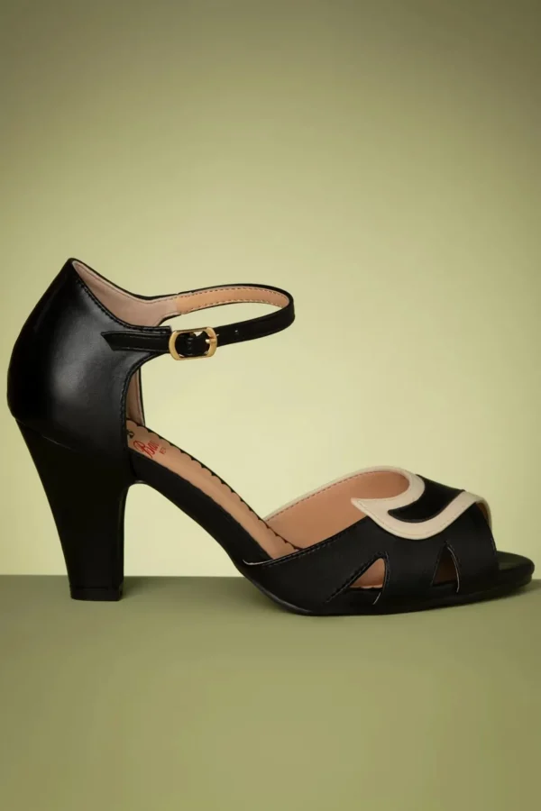 Mable Peeptoe Pumps In Zwart-Banned Retro Outlet