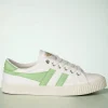 Mark Cox Tennis Sneakers In Gebroken Wit En Patina Groen-Gola Cheap