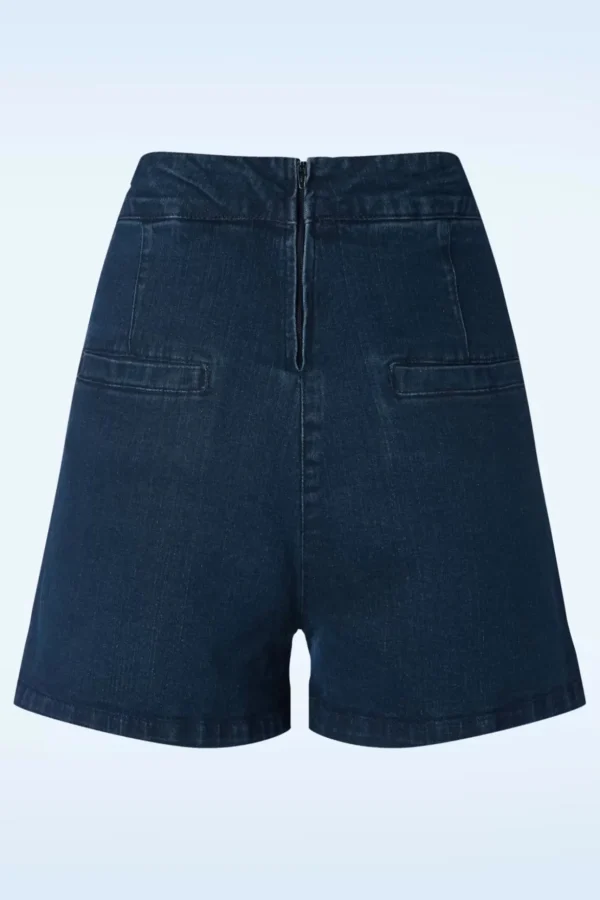 Marlyn Shorts In Donkerblauw-Queen Kerosin Clearance