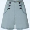 Marlyn Shorts In Lichtblauw-Queen Kerosin Discount