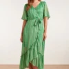 Meila Sparkling Maxi Jurk In Groen-Smashed Lemon Shop