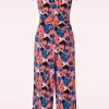 Melanie Jumpsuit In Bouquet Coral-Zilch Store