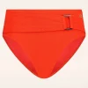 Mid Waist Bikinibroekje In Zomers Rood-TC Beach Cheap