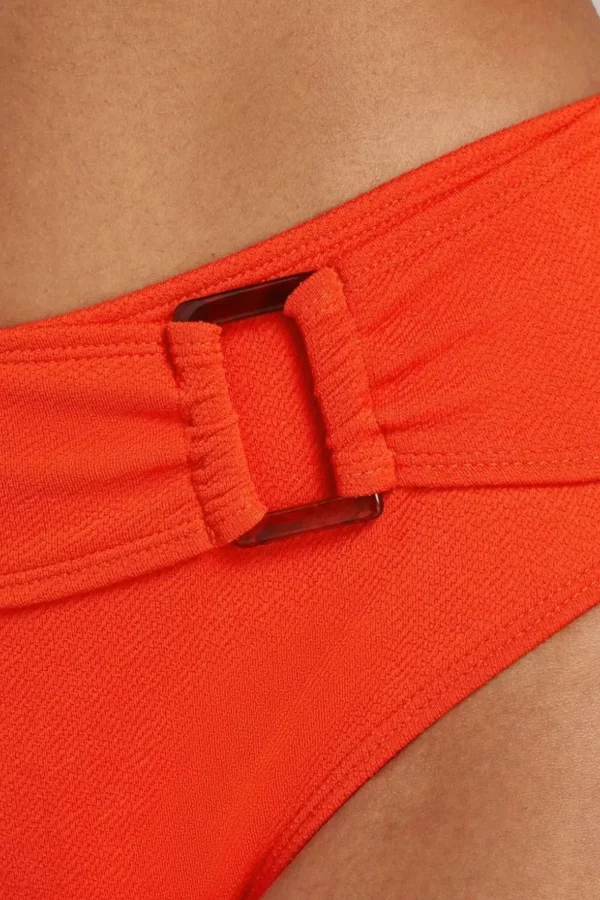 Mid Waist Bikinibroekje In Zomers Rood-TC Beach Cheap