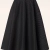 Mini Polka Queen Swing Rok In Zwart-Banned Retro Sale