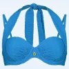 Multiway Bikinitop In Blue Snake-TC Beach Store