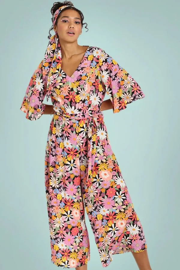 Nadine Bloemen Jumpsuit In Multi-Bunny Clearance