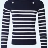 Nautical Stripe Sweater In Marineblauw-Vixen Cheap