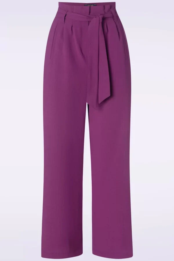 Neva Cropped Broek Timba In Caspia Paars-King Louie Sale