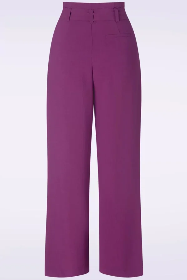 Neva Cropped Broek Timba In Caspia Paars-King Louie Sale