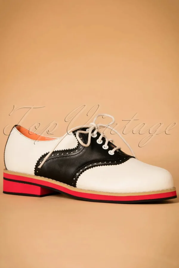 Old Soul Dancer-Schoenen In Wit En Zwart-Banned Retro Flash Sale