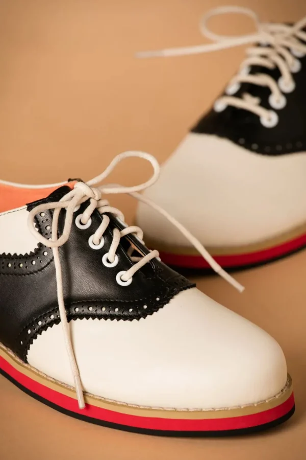 Old Soul Dancer-Schoenen In Wit En Zwart-Banned Retro Flash Sale