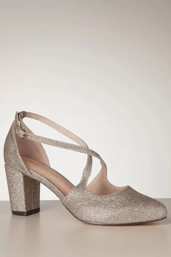 Oren Glitter Pumps In Champagnegoud-Chelsea Crew Discount