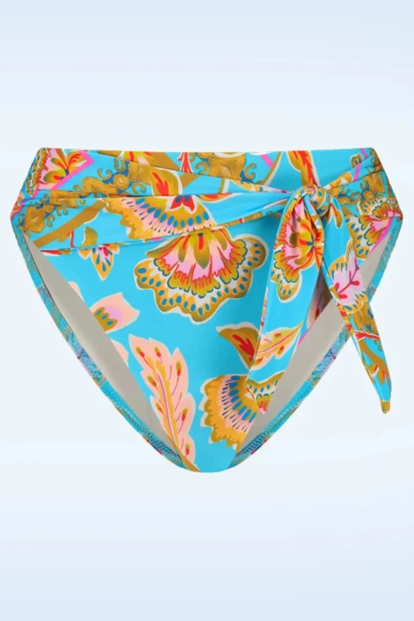 Orient High Waist Bikini Broekje In Blauw-Cyell Online