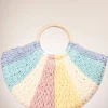 Orleans Geweven Rotan Tas In Pastel-Amici Flash Sale