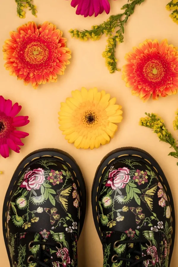 1460 Pascal Backhand Bloom Laarzen In Zwart-Dr. Martens Clearance