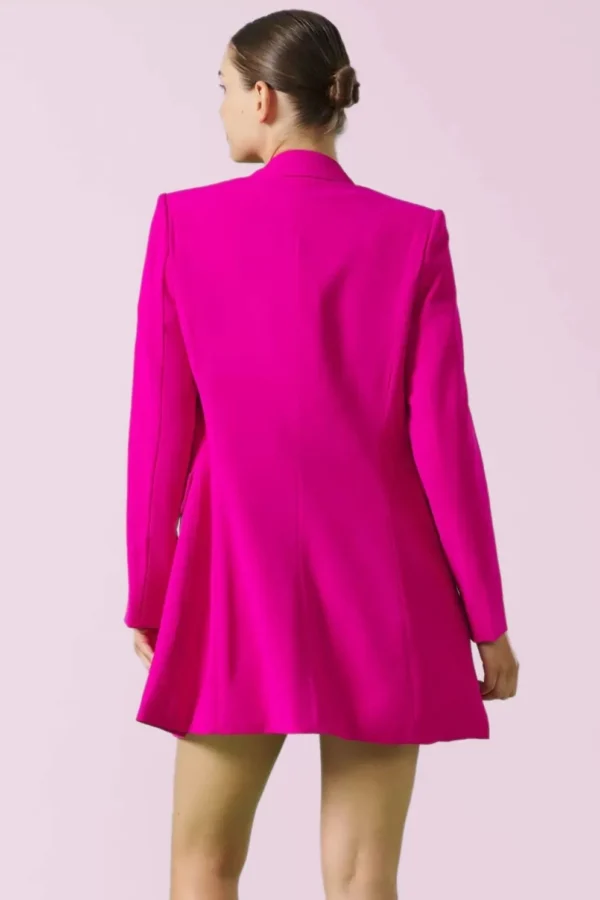 Paula Blazer Dress In Fluoriserend Roze-Minueto New