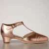 Petit Monaco T-Strap Pumps In Rose Goud-Charlie Stone Store