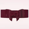 Play It Right Bow Belt In Bordeauxrood-Banned Retro Online