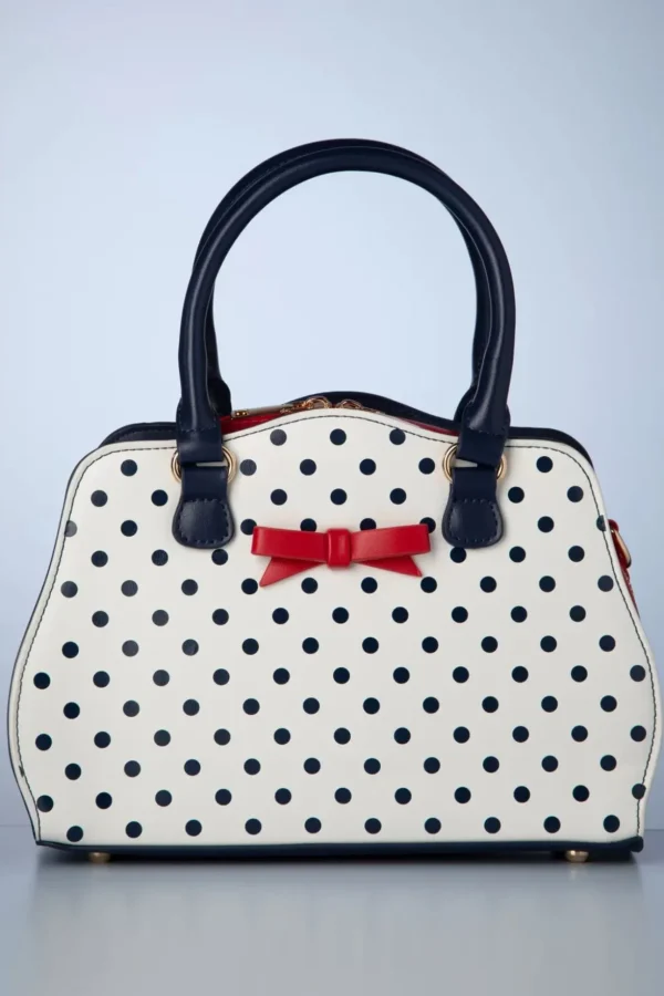 Poppy Polka Handtas In Wit-Banned Retro Clearance