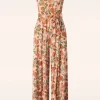 Rainbow Floral Print Jumpsuit In Licht Roze-Vixen Best Sale