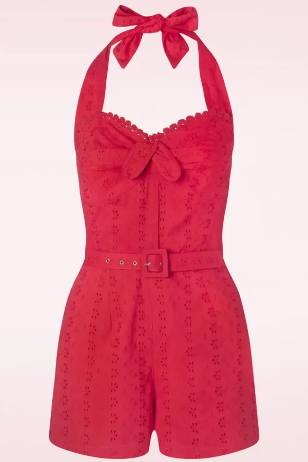 Raven Playsuit In Rood-Timeless Online