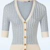 Regatta Race Gestreept Gebreid Vest In Blauw-Banned Retro Hot