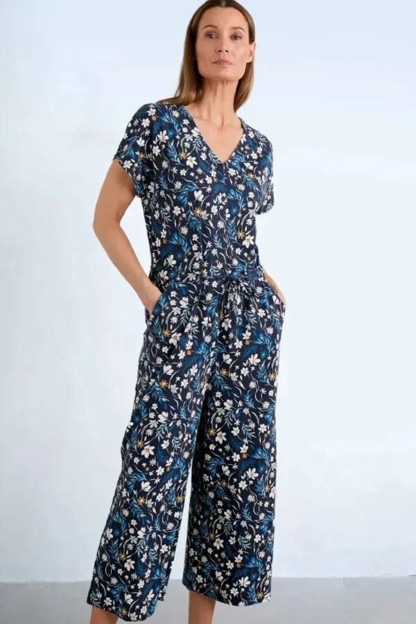 Rose Trellis Jumpsuit In Tidal Floral Maritime-Seasalt Shop