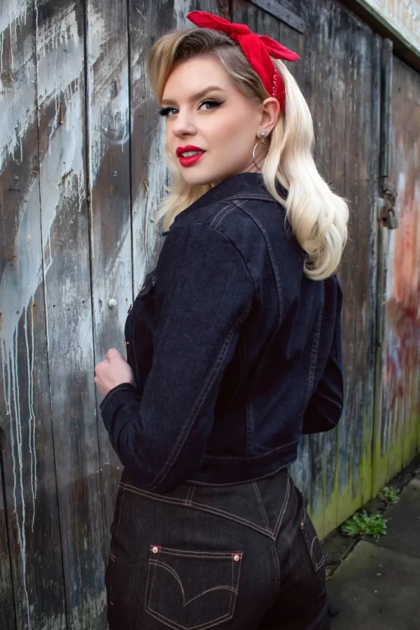 Sadie Jacket In Donkerdenim-Rock-a-Booty Outlet