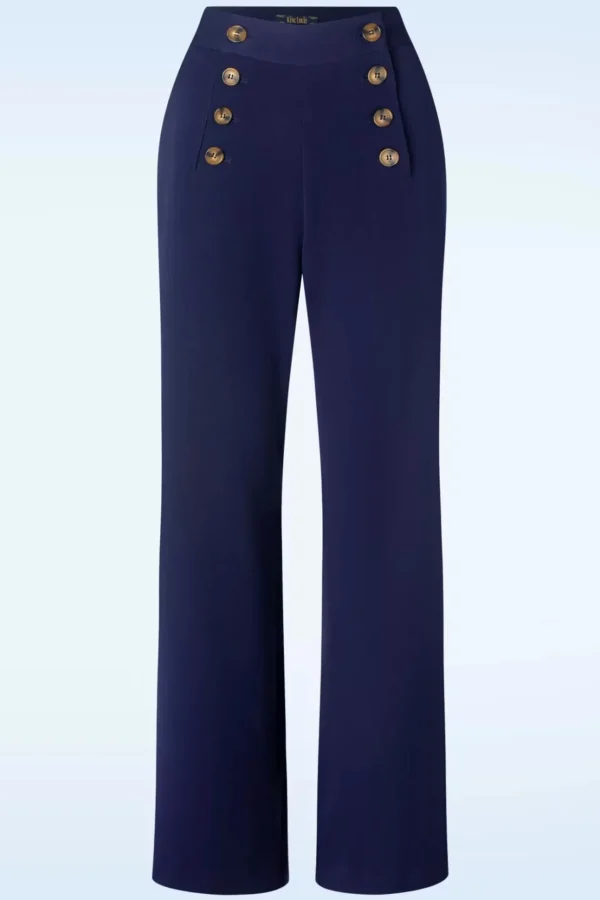 Sally Broadway Pantalon In Inktblauw-King Louie Cheap