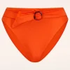 Satin High Waist Bikini Broekje In Oranje-Cyell Best Sale