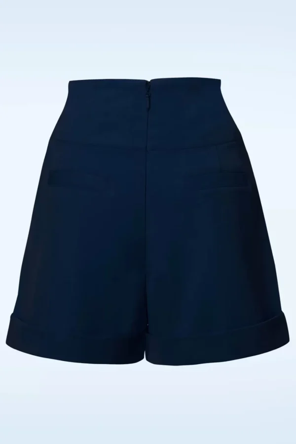 Schattig Als Een Knoopshort In Marineblauw-Banned Retro Discount