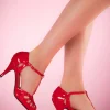 Secret Love-Sandalen In Lippenstiftrood-Banned Retro Fashion