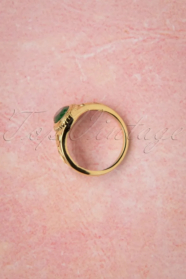 Selflove Ring In Goud En Groen-Topvintage Boutique Collection Best