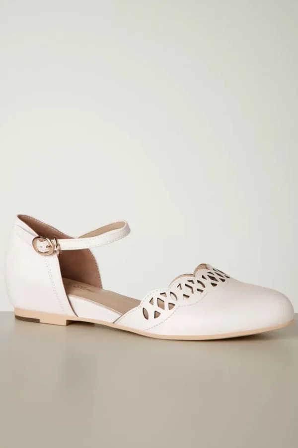 Siena Ballerina Flats In Chiffon Wit-Charlie Stone Flash Sale