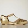 Singapore T-Strap Ballerina Flats In Goud-Charlie Stone Online