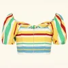 Solange Crop Top In Multi-Bunny Clearance