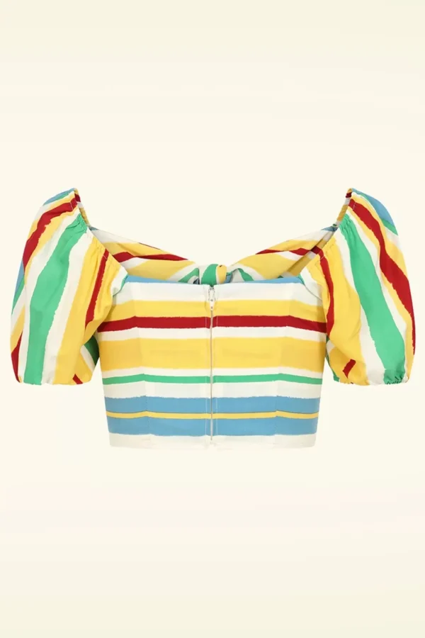 Solange Crop Top In Multi-Bunny Clearance