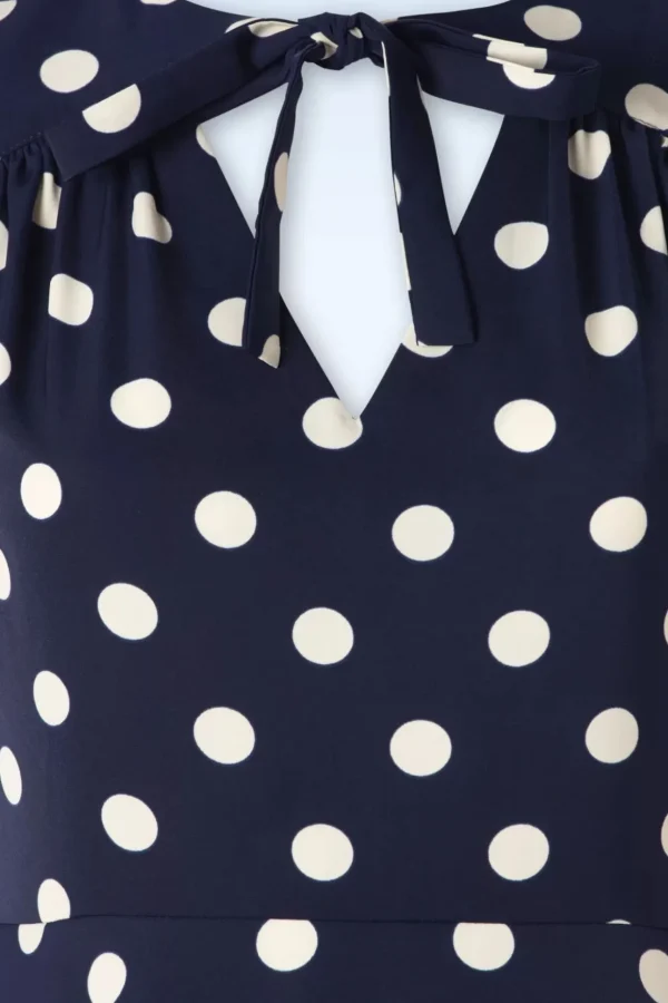 Spot Set Sail Swing Jurk In Marineblauw-Banned Retro Outlet